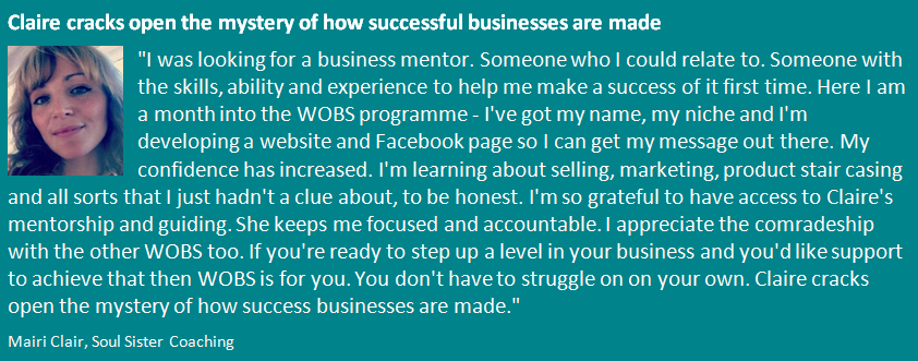 WOBS Women on the business stage Mairi